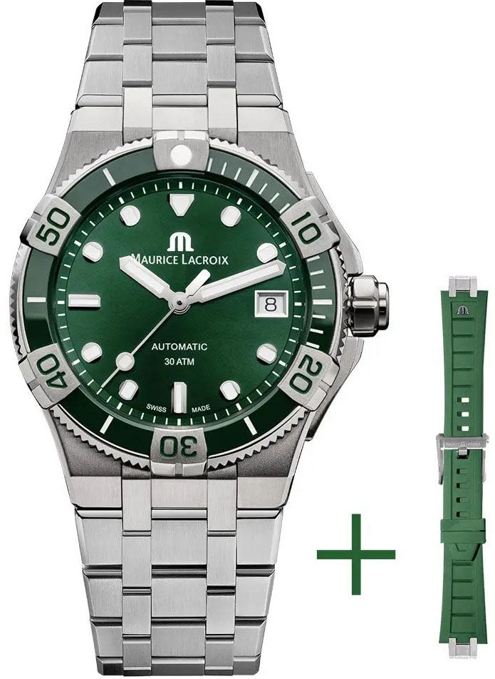 Maurice Lacroix Swiss-Made Aikon Venturer 38mm Green/Steel Watch