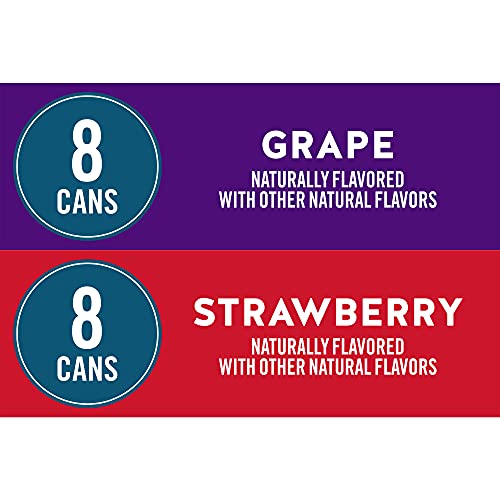 Waterloo Sparkling Water Two-Flavor Pack, 12 Fl Oz Cans, Pack of 16, 8 X Grape, 8 X Strawberry | Zero Calories | Zero Sugar or Artificial Sweeteners | thumbnail