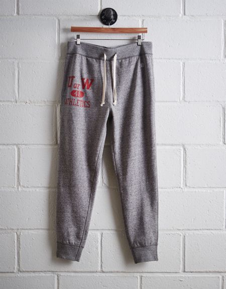 Tailgate Men's Wisconsin Slim Fleece Sweatpant