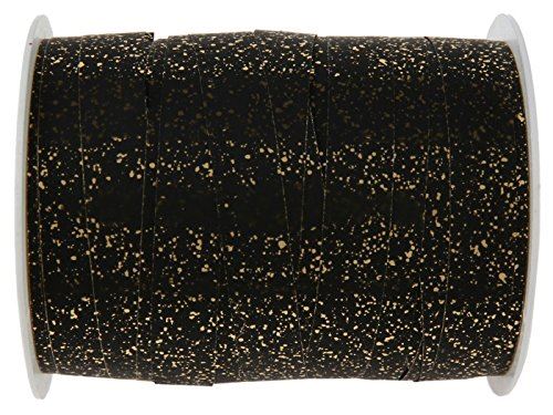 SANTEX 4719-18-10, Bobine Bolduc Festif Métallisé De 10mm X 25 Mètres, Noir