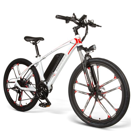 Vélo électrique SAMEBIKE MY-SM26 30 Km/h Pneus 26 Pouces Blanc