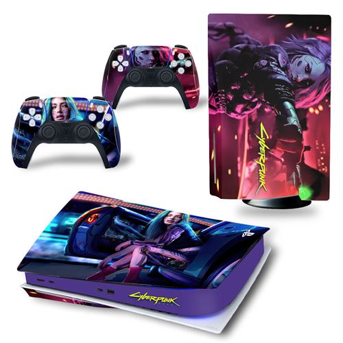 Autocollant Stickers De Protection Pour Console Sony PS5 Edition Standard - - Cyberpunk 2077 (TN-PS5Disk-4579)