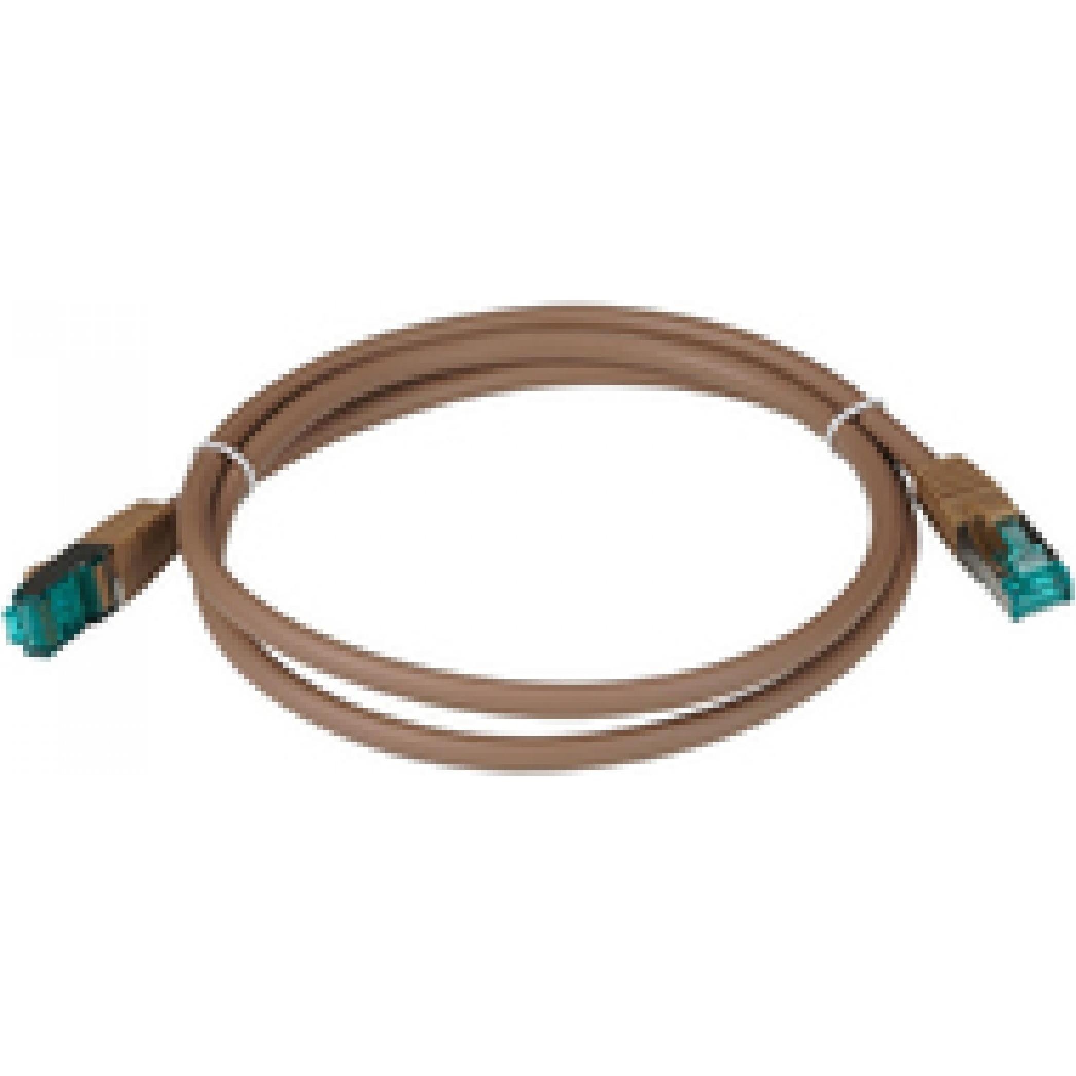 RJ45 Patchkabel S/FTP, Cat.6A, LSZH, 25m, Braun Das Geschirmte Cat.6A RJ45 Patchkabel Gewährleistet Sehr Gute Eigenschaften Für 10 Gigabit Ethernet 