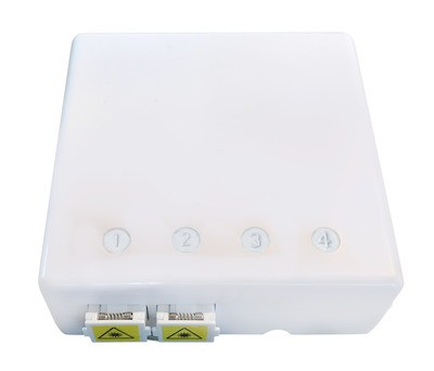 FTTH Box Für 4 Kupplungen SC-S Oder LC-D 80x80 Mit Kabelführung, Crimpversion (FTTH-BOX-in-6)