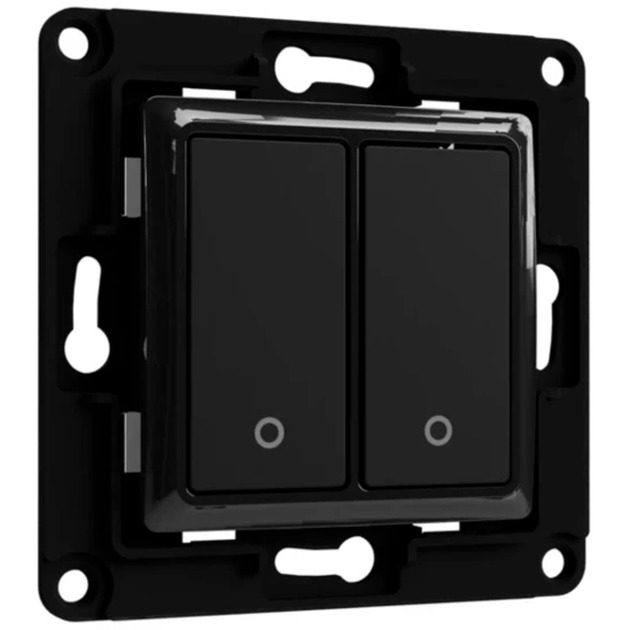 Shelly Wall Switch 2 Light Switch Black