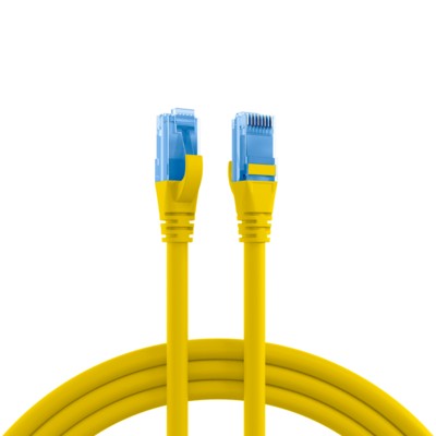 RJ45 Patchkabel U/UTP, Cat.6A, LSZH, Premium, 500MHz, 10m, Gelb Das Ungeschirmte Cat.6A RJ45 Premium Patchkabel Gewährleistet Sehr Gute Eigenschaften