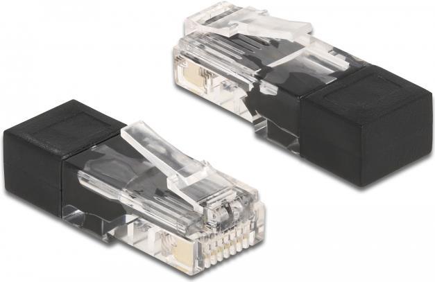 Delock - Netzwerkabschluss - RJ-45 (M) - Schwarz (66807)