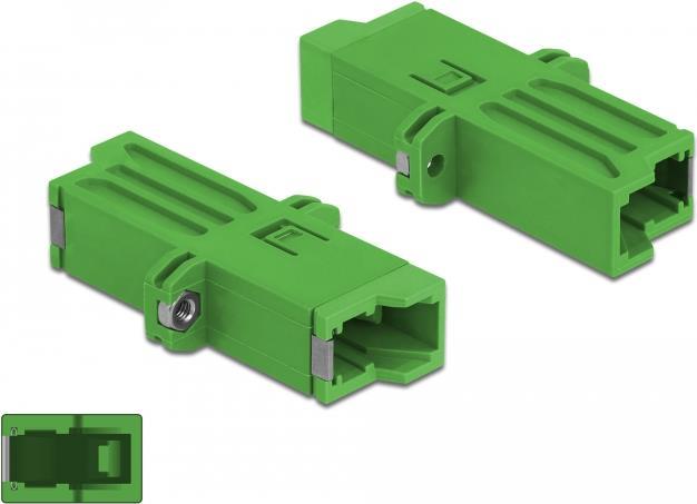 Delock - Netzwerkkoppler - E2000 Single-Mode (W) Bis E2000 Single-Mode (W) - Glasfaser - Simplex - Grün (86944)