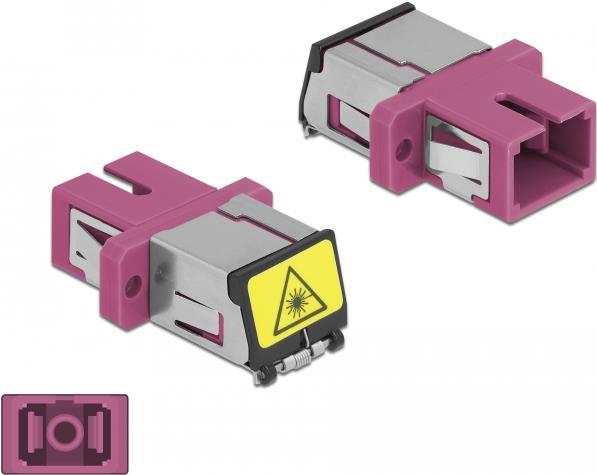 DeLOCK - Netzwerkkoppler - SC (W) Bis SC (W) - Glasfaser - Simplex - OM4 - Violett (86891)