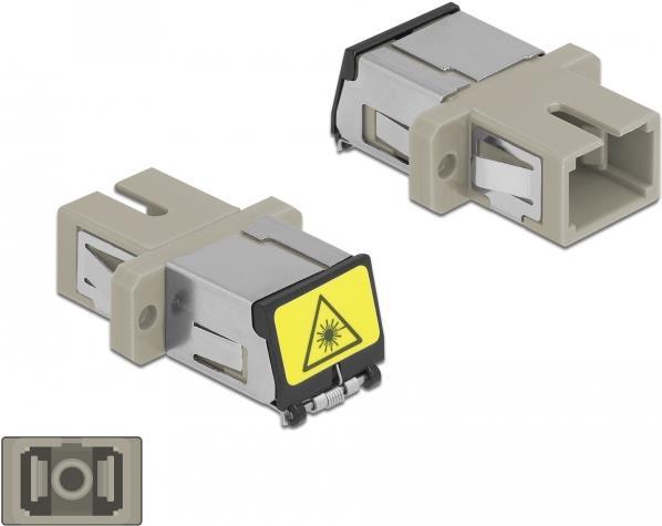 DeLOCK - Netzwerkkoppler - SC Multi-mode (W) Bis SC Multi-mode (W) - Glasfaser - Simplex - OM1/OM2 - Beige (86889)