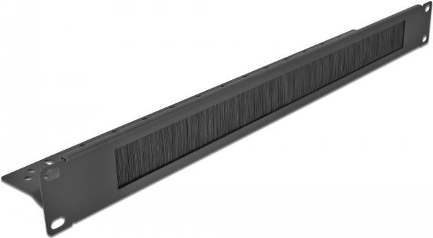 Delock - Kabelabdeckung Mit Bürsten - Rack Montierbar - Schwarz - 1U - 48,3 Cm (19) (66846)