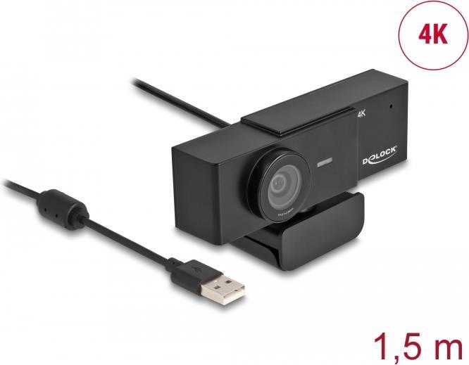 DeLOCK 96400 Webcam 8 MP 3840 X 2160 Pixels USB 2.0 Black