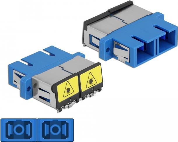 DeLOCK - Netzwerkkoppler - SC Single-Modus (W) Bis SC Single-Modus (W) - Glasfaser - Duplex - Blau (86893)