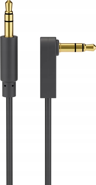 Goobay Audio Verbindungskabel AUX, 3,5 Mm Stereo 3-pol., Slim, CU, Abgewinkelt (59525)