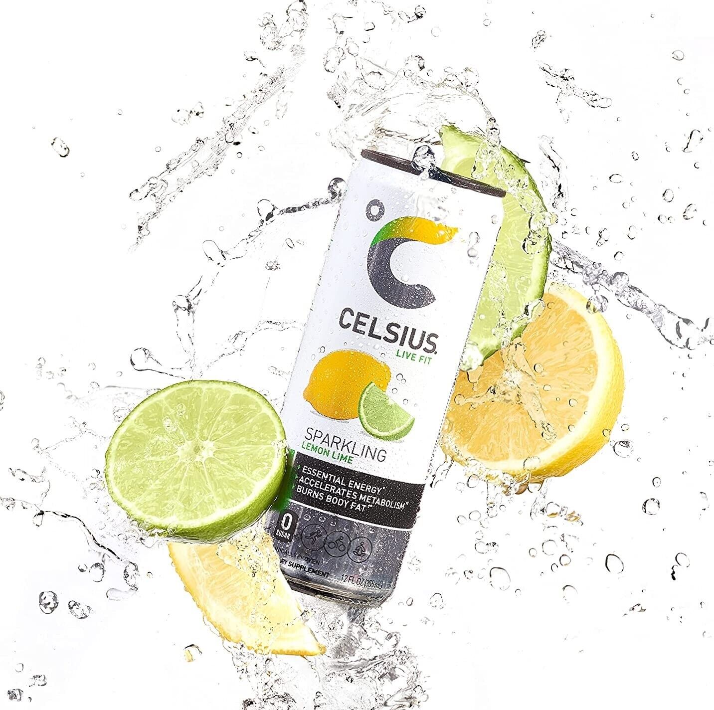 Celsius, Sparkling Lemon Lime Energy Drink, 12 Oz | CVS thumbnail