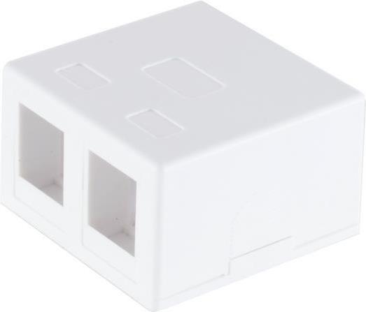 Shiverpeaks ®-BASIC-S--Keystone Anschlussbox, 2-fach, Weiß (BS08-10116)
