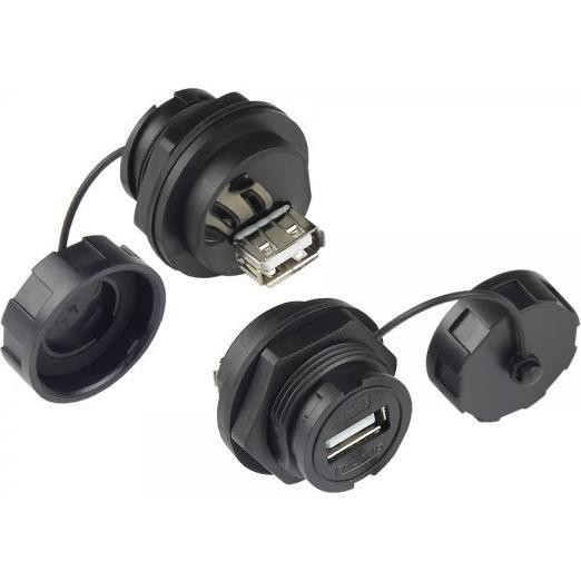 Alcasa IC04-U206. Stecker: USB a, Produktfarbe: Schwarz, Steckerverbindergeschlecht: Weiblich (IC04-U206)