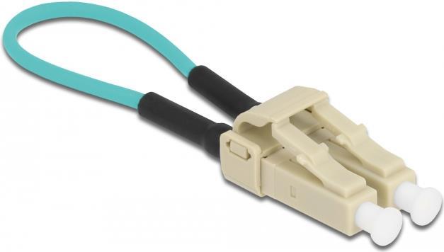 Delock - Loopback-Adapter - LC Multi-Mode (M) - Glasfaser - 50/125 Mikrometer - OM3 - Beige, Aquamarin (86931)