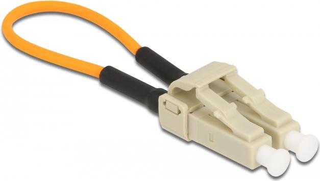 Delock - Loopback-Adapter - LC Multi-Mode (M) - Glasfaser - 62,5/125 Mikrometer - OM1 - Orange, Beige (86925)