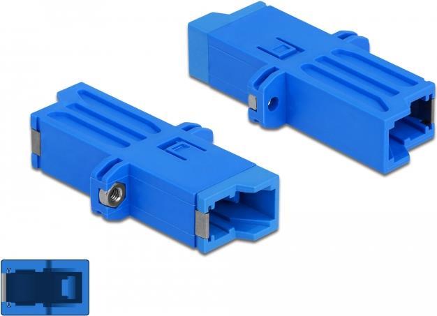 Delock - Netzwerkkoppler - E2000 Single-Mode (W) Bis E2000 Single-Mode (W) - Glasfaser - Simplex - Blau (86945)