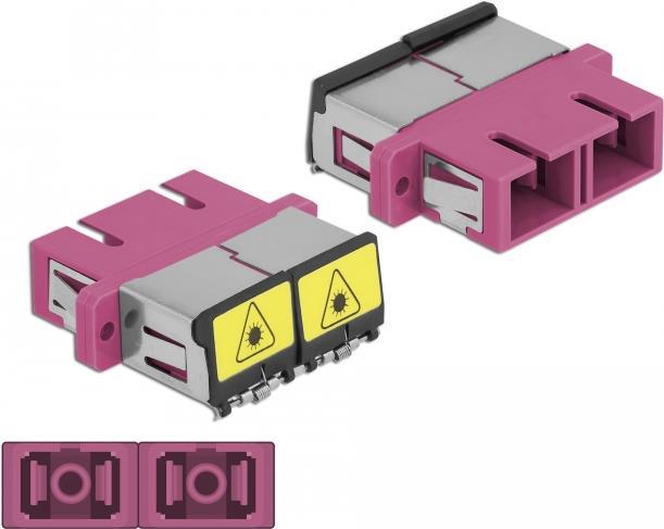 DeLOCK - Netzwerkkoppler - SC Multi-mode (W) Bis SC Multi-mode (W) - Glasfaser - Duplex - Violett (86896)