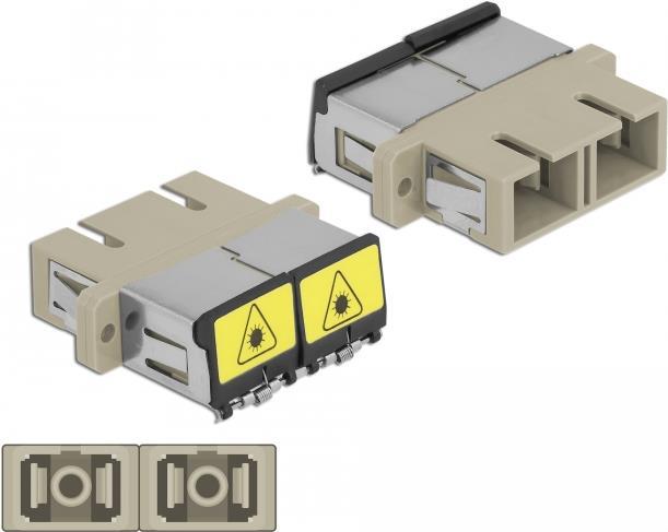 DeLOCK - Netzwerkkoppler - SC Multi-mode (W) Bis SC Multi-mode (W) - Glasfaser - Duplex - OM1/OM2 - Beige (86894)