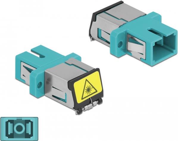 DeLOCK - Netzwerkkoppler - SC Multi-mode (W) Bis SC Multi-mode (W) - Glasfaser - Simplex - Aquamarin (86890)