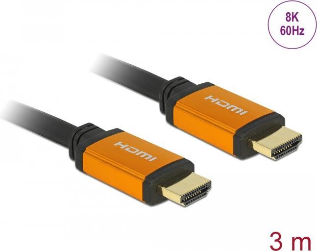 Delock - High Speed - HDMI-Kabel - HDMI Männlich Bis HDMI Männlich - 3 M - Dreifachisolierung - Schwarz, Gold - Dolby DTS-HD Master Audio-Unterstüt