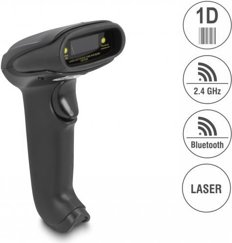 DeLOCK 90564 Barcode Reader Handheld Bar Code Reader 1D Laser Black
