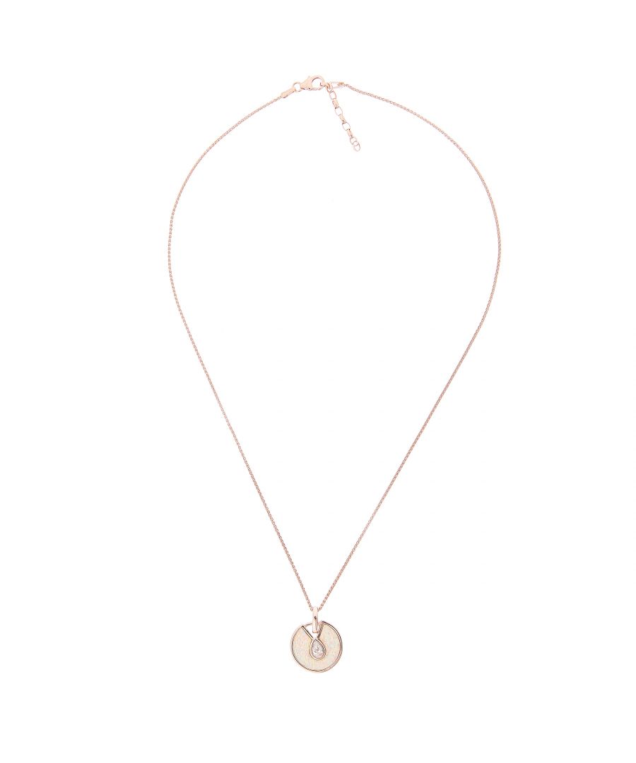 Orphelia 'Emmila' Womens 925 Sterling Silver Chain with Pendant - Rose ZH-7287 - One Size