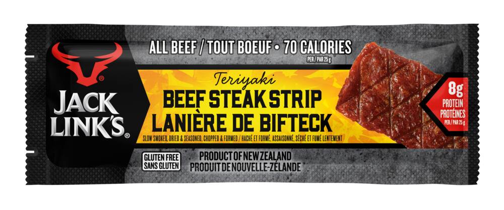 Jack Link's Teriyaki 25g Beef Steak Strip Bars