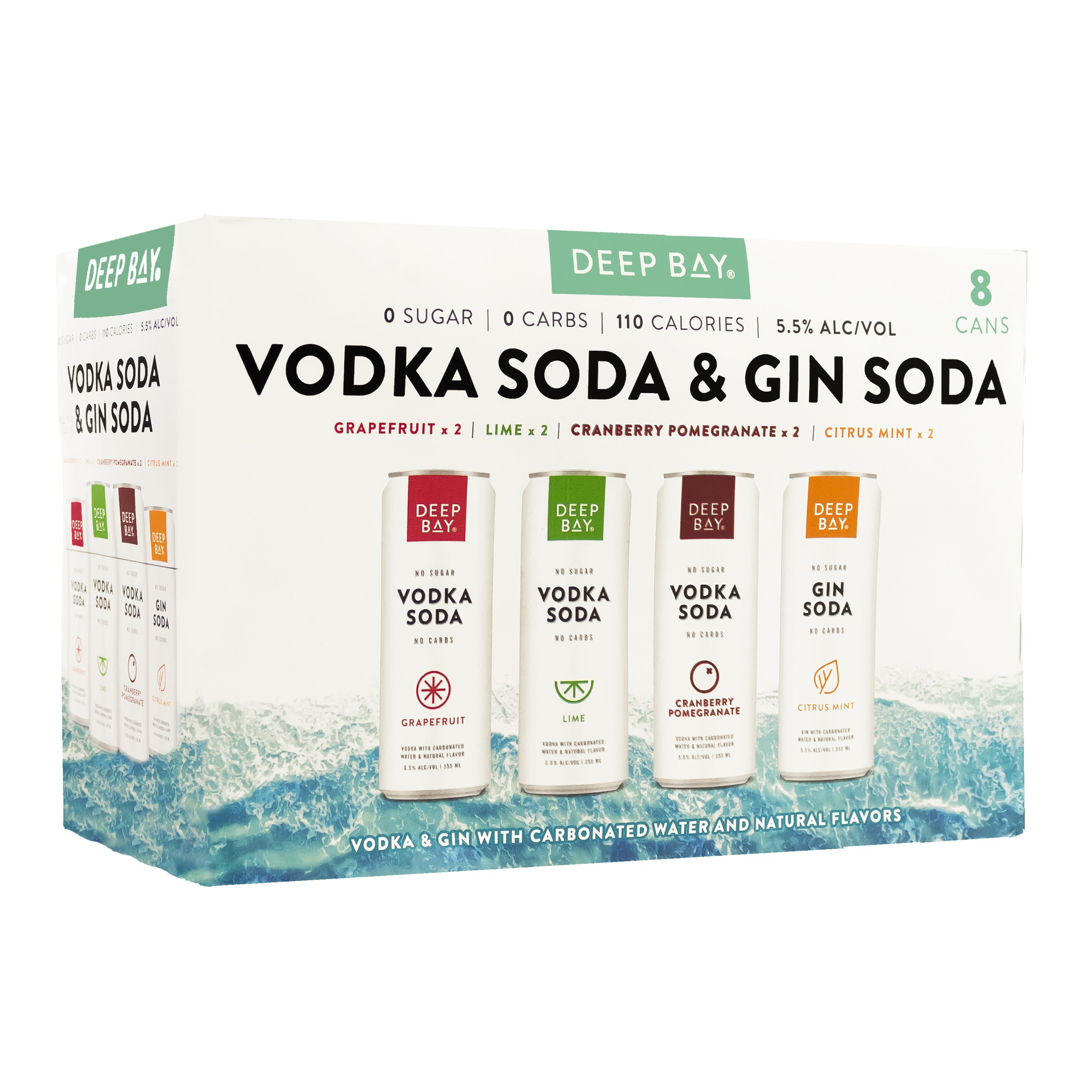 Deep Bay Spirits Variety Pack Ready-to-drink - 8x 12oz Cans