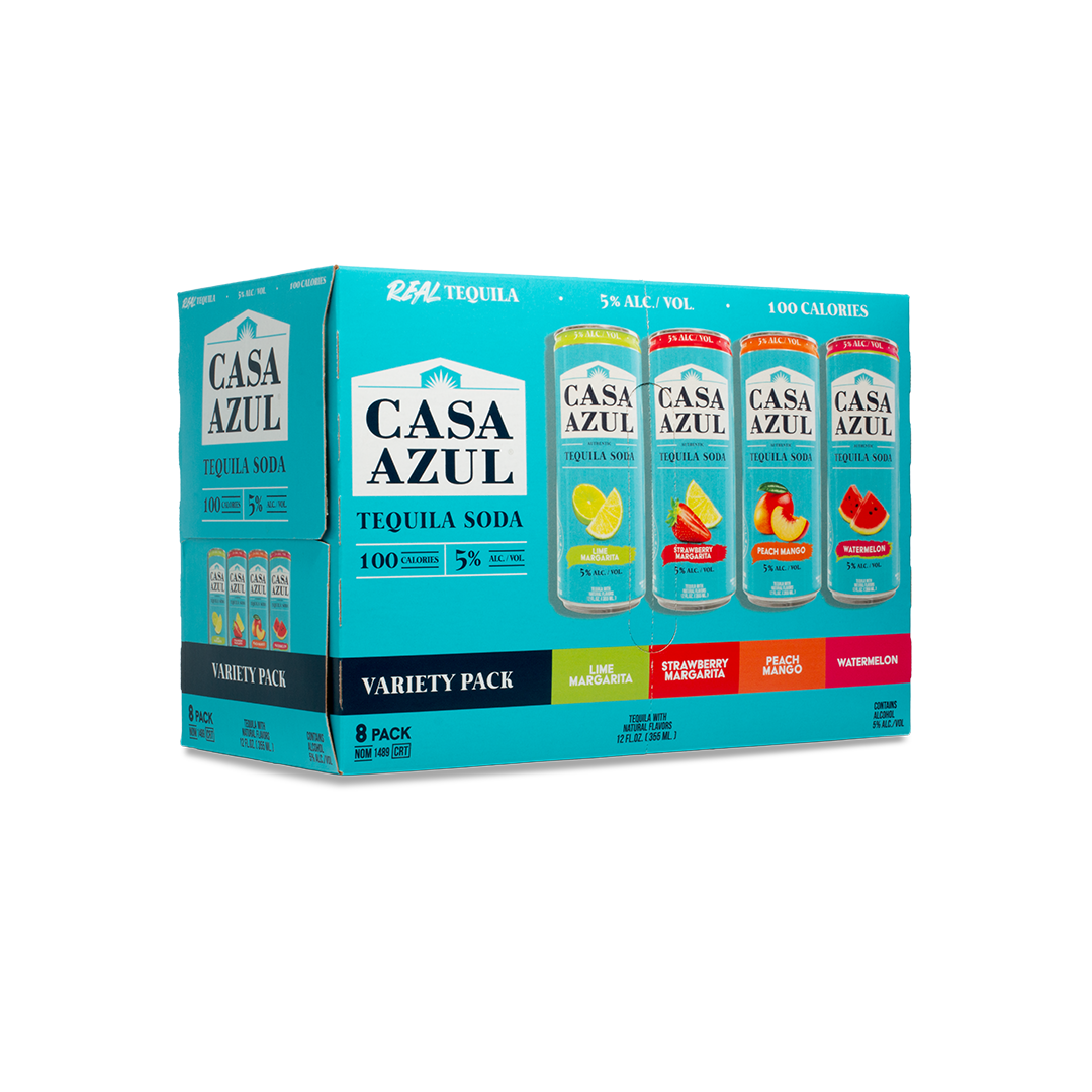 Casa Azul Variety Pack Tequila Soda, 8-Pack Margarita Ready-to-drink - 8x 12oz Cans