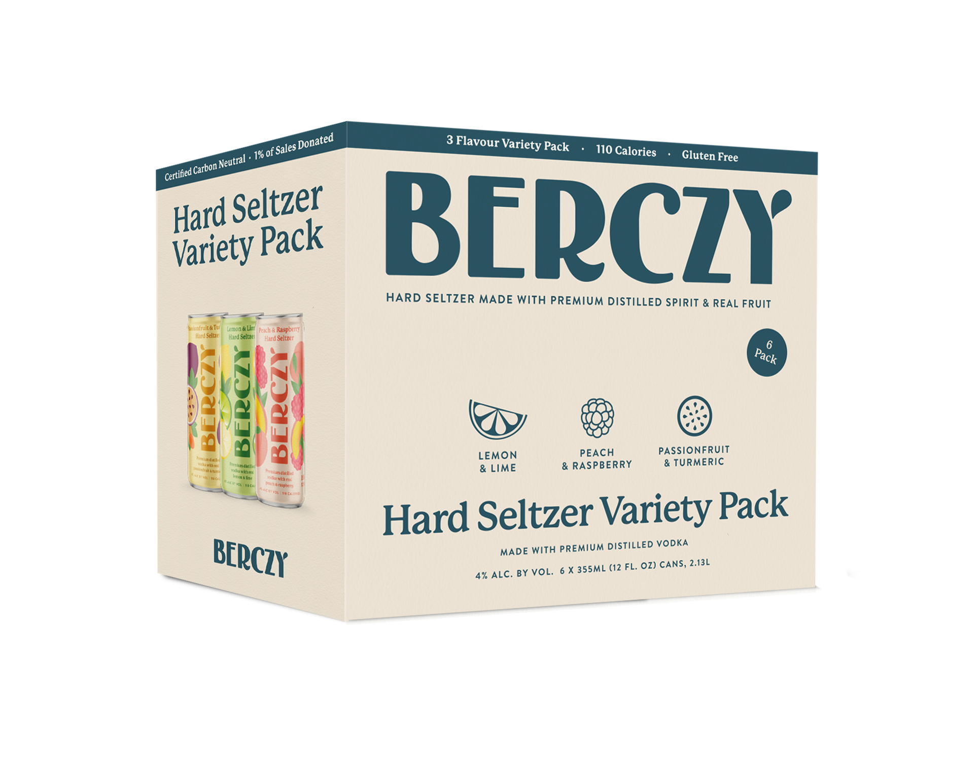 Berczy Variety Pack Vodka Hard Seltzer Ready-to-drink - 6x 12oz Cans