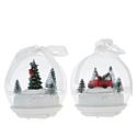 Winter Lane 2 Tabletop Musical LED Ornaments W/Rotating Scene & Timer
