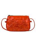 Patricia Nash Bacoli Leather Crossbody Bag - Orange