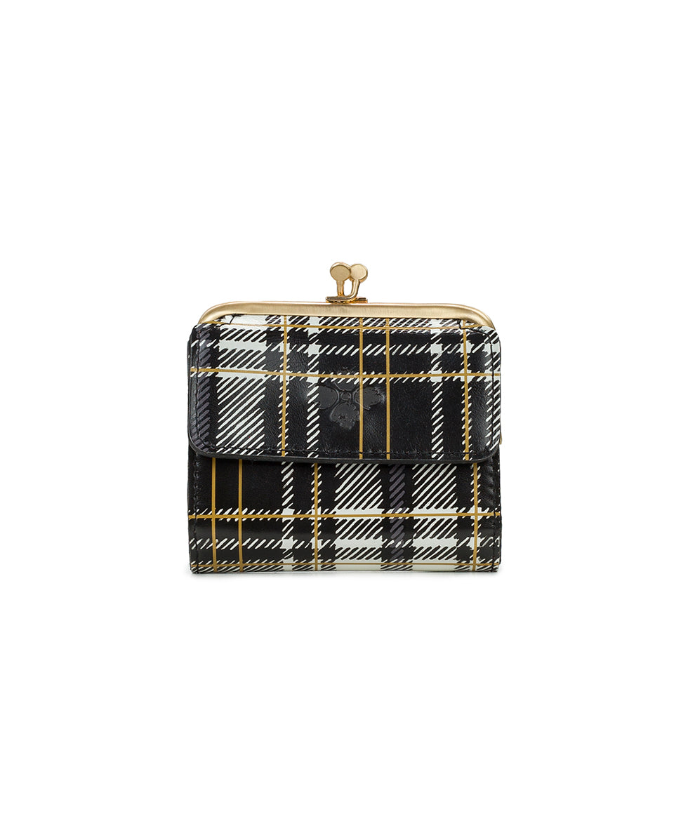 Astor Wallet - Black and White Plaid