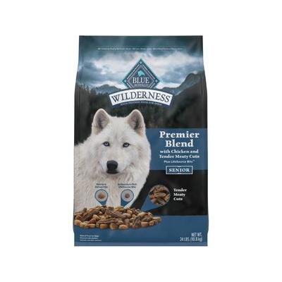Blue Buffalo Blue Wilderness Premier Blend with Meaty Cuts Senior Chicken Dry Dog Food, 24 Lbs.