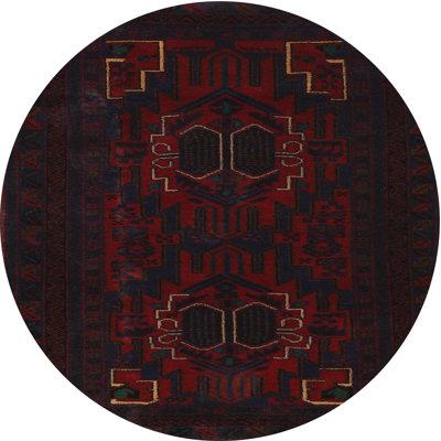Red Area Rug - Bungalow Rose 100% Machine Washable Traditional 2313 Area Rug Polyester/Chenille in Red, Size 96.0 W X 0.08 D in | Wayfair
