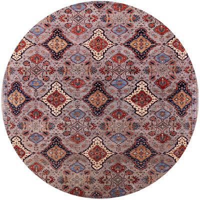 Brown Area Rug - Bungalow Rose 100% Machine Washable Midcentury Modern 2312 Area Rug Polyester/Chenille in Brown, Size 96.0 W X 0.08 D in | Wayfair