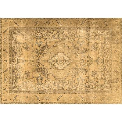 White Area Rug - Bungalow Rose Traditional 3252 Brown Machine Washable Area Rugs Polyester/Chenille in White, Size 24.0 W X 0.08 D in | Wayfair