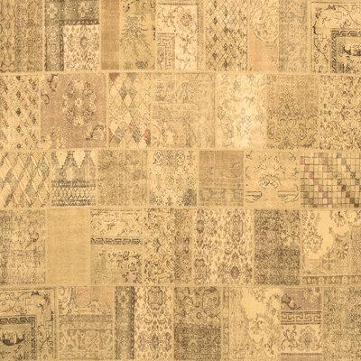 White Area Rug - Bungalow Rose Traditional 3460 Brown Machine Washable Area Rugs Polyester/Chenille in White, Size 36.0 W X 0.08 D in | Wayfair