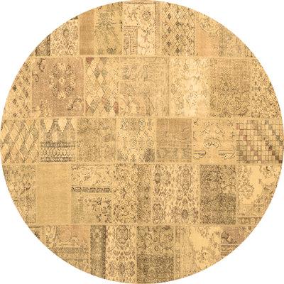 Brown Area Rug - Bungalow Rose Traditional 3460 Machine Washable Area Rugs Polyester/Chenille in Brown, Size 48.0 W X 0.08 D in | Wayfair