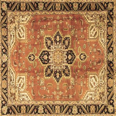 White Area Rug - Bungalow Rose Traditional 4081 Brown Machine Washable Area Rugs Polyester/Chenille in White, Size 36.0 W X 0.08 D in | Wayfair
