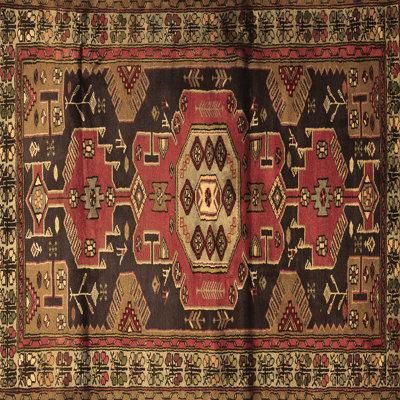 White Area Rug - Bungalow Rose Traditional 3119 Brown Machine Washable Area Rugs Polyester/Chenille in White, Size 36.0 W X 0.08 D in | Wayfair