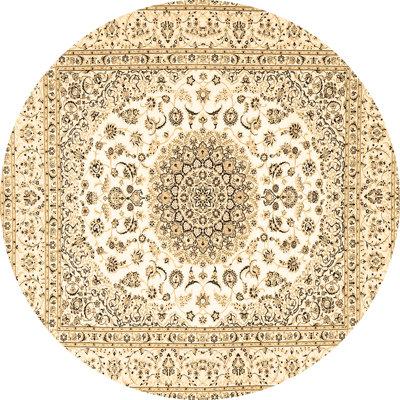 White Area Rug - Canora Grey Traditional 4579 Brown Machine Washable Area Rugs Polyester/Chenille in White, Size 60.0 W X 0.08 D in | Wayfair