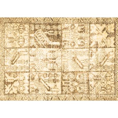 Brown Area Rug - Bungalow Rose Traditional 4542 Machine Washable Area Rugs Polyester/Chenille in Brown, Size 24.0 W X 0.08 D in | Wayfair