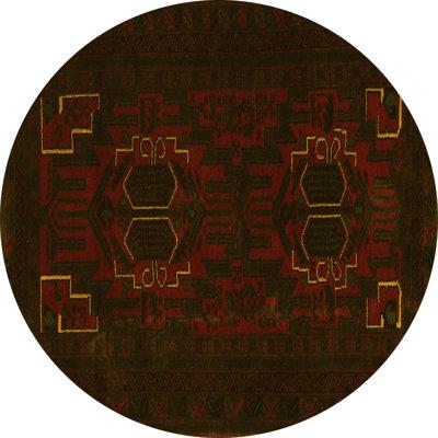 White Area Rug - Bungalow Rose Traditional 2313 Yellow Machine Washable Area Rugs Polyester/Chenille in White, Size 36.0 W X 0.08 D in | Wayfair