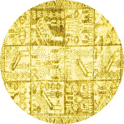 Green Area Rug - Bungalow Rose Traditional 4542 Yellow Machine Washable Area Rugs Polyester/Chenille in Green, Size 84.0 W X 0.08 D in | Wayfair