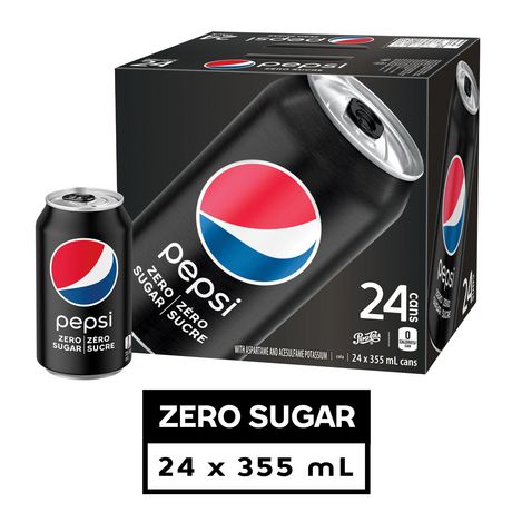 Pepsi Zero Sugar Cola, 355 Ml Cans, 24 Pack